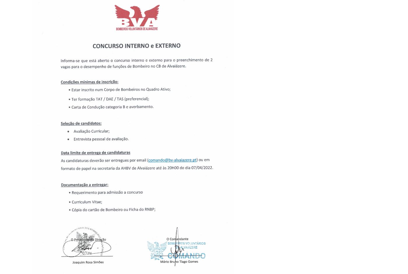 Abertura de Concurso 2 vagas - Bombeiro | Bombeiros Voluntá...